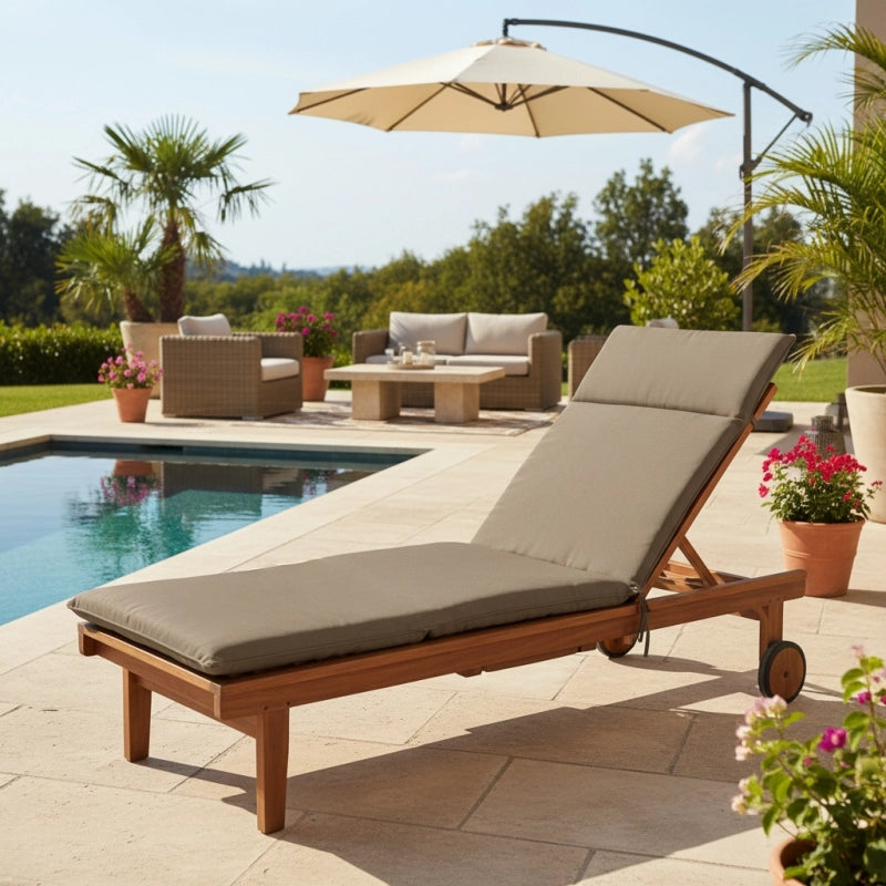 Coussin de bain de soleil ECO+ - MADISON SÃ©rie Canvas - Taupe