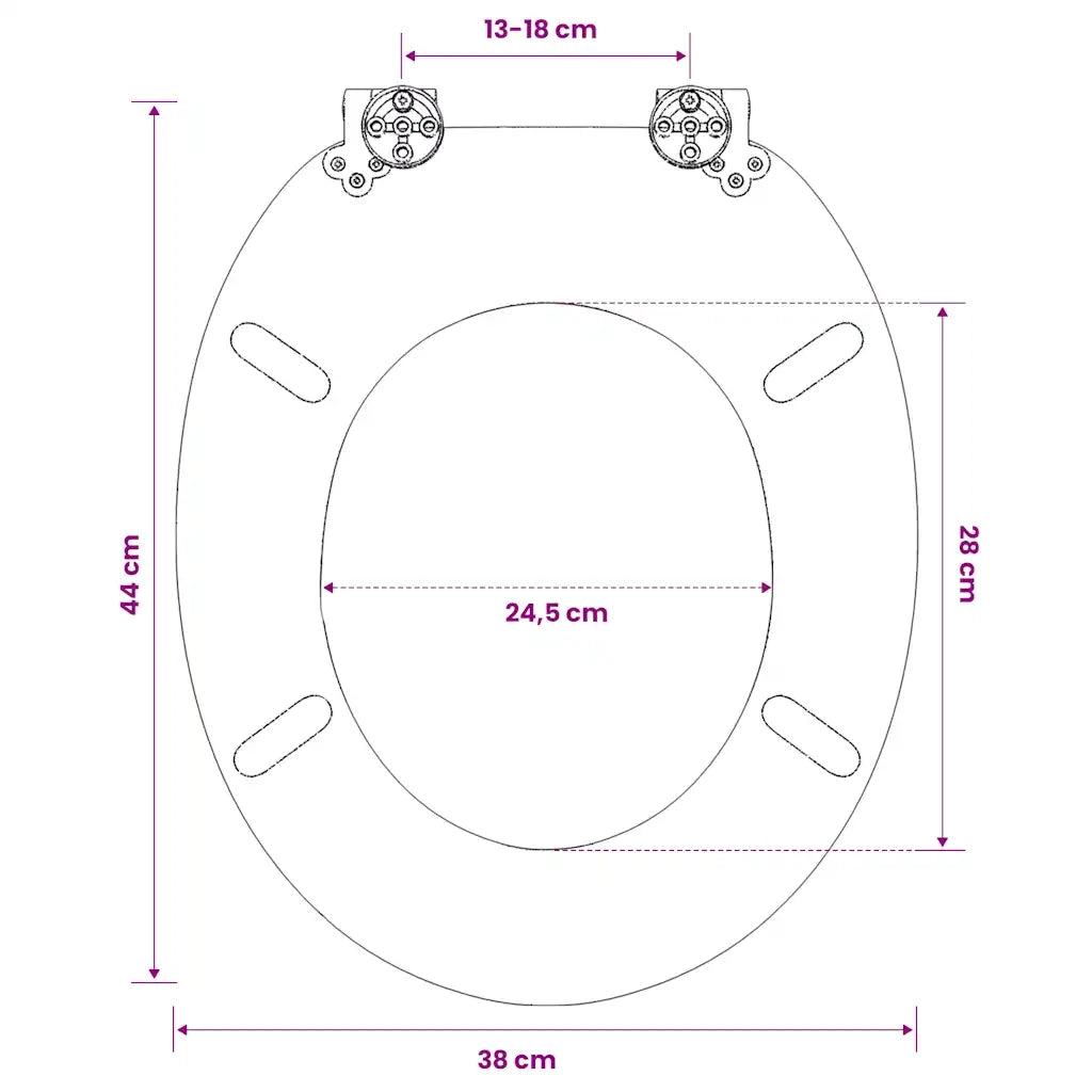 Tavoletta WC con Coperchio MDF Design a Bamb¨´ CFW1440461