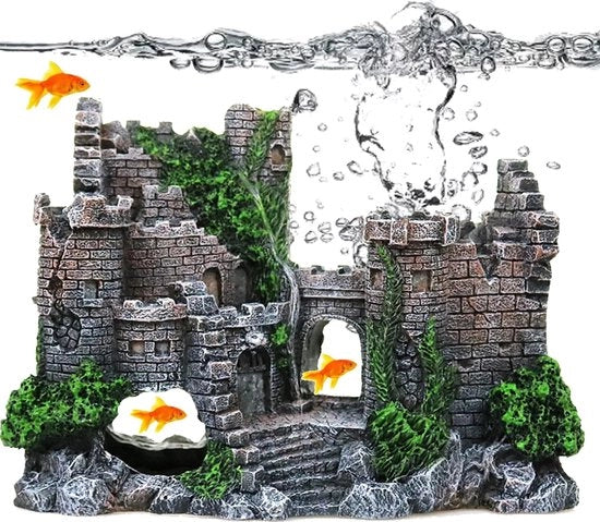 Decorazione per Acquario - Ornamenti - Castello per Acquario - Decorazione per Acquario a forma di Castello - 17 x 6 x 13 cm