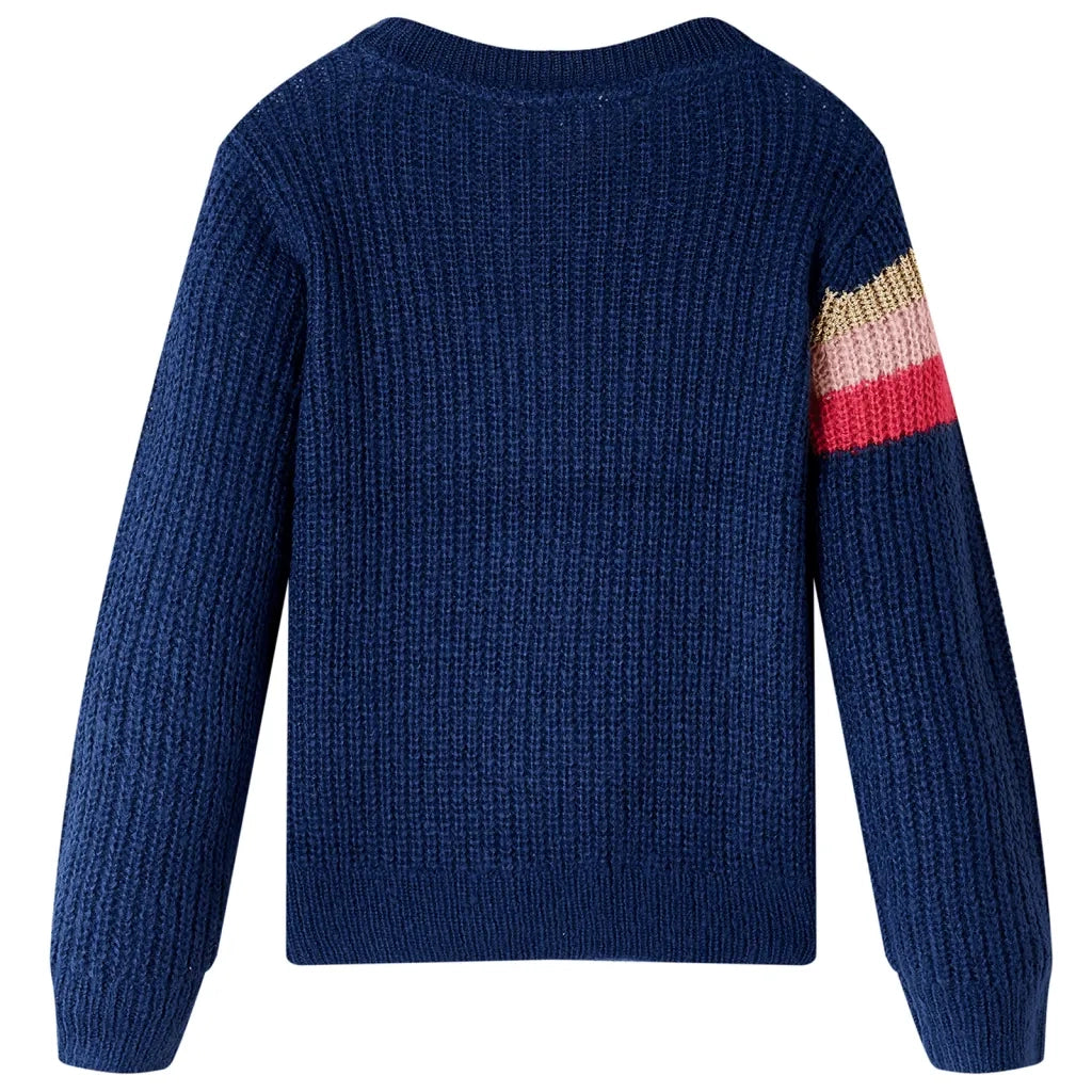 Maglione per Bambini Lavorato a Maglia Blu Marino 140