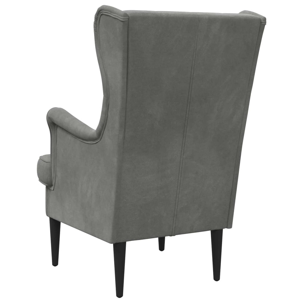 Poltrona Grigio Scuro Velluto 42029927