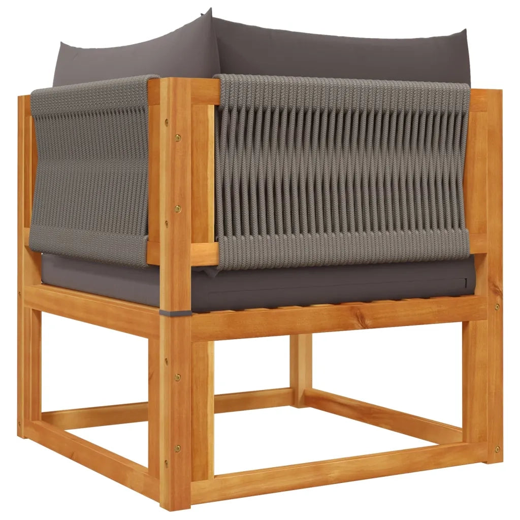 Set di divani da giardino 8 pezzi con cuscini in legno di acacia e corda 3278845