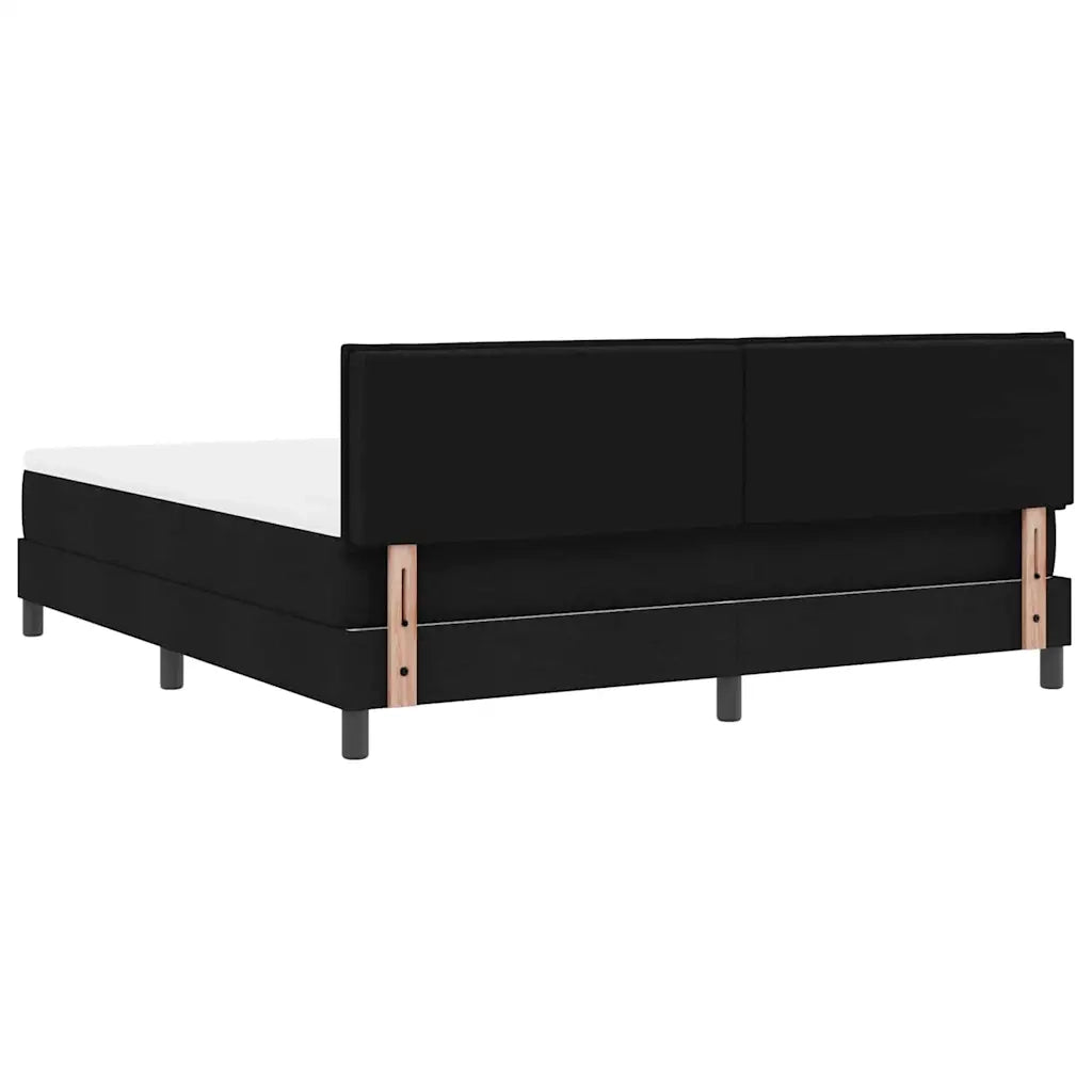 Letto a molle con materasso con led Nero 180 x 200 cm Tessuto 3342228