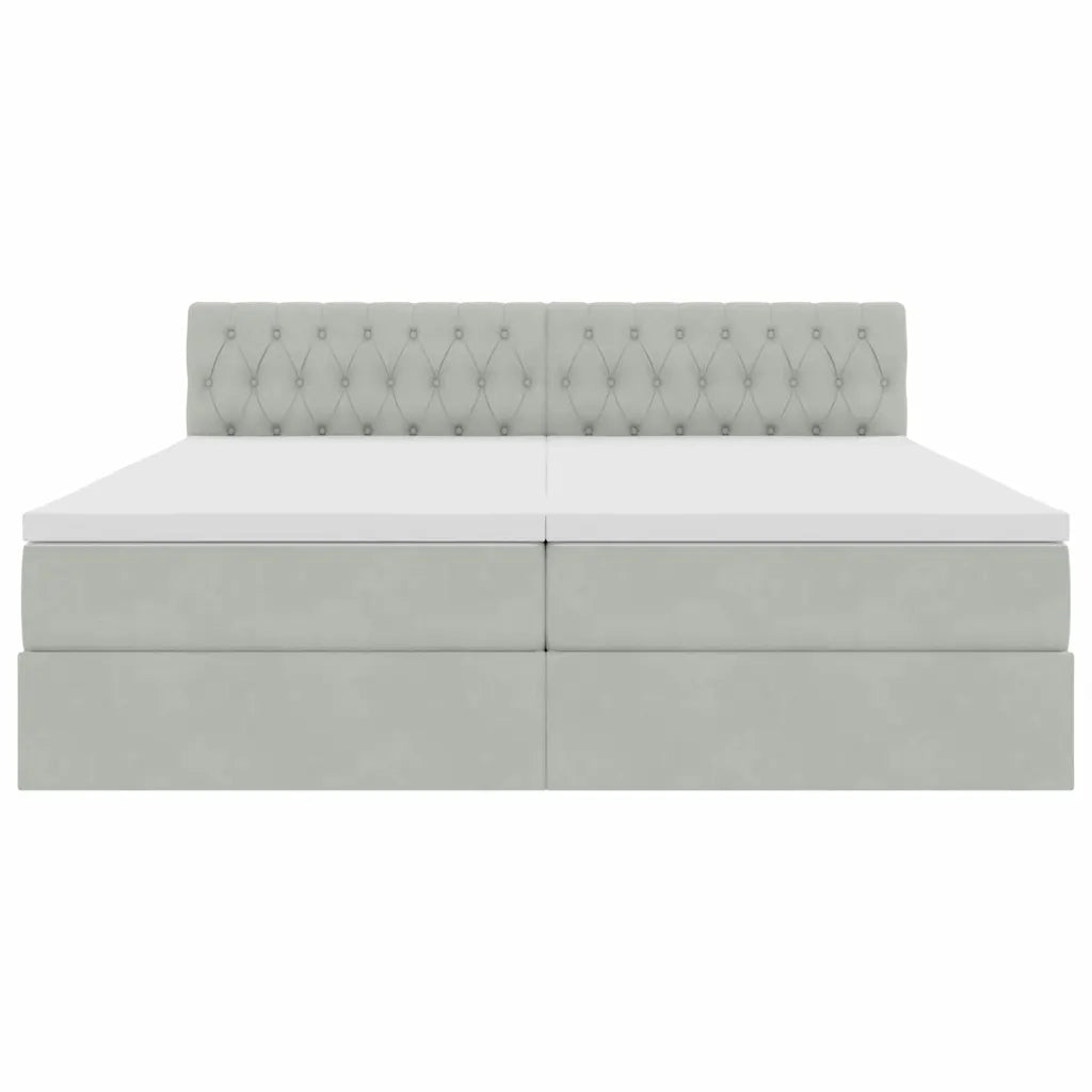 Letto con Contenitore con materasso Grigio chiaro 90 x 200 cm 3370985