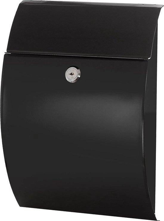 Cassa della posta in acciaio da esterno Dimensione S (Posta A5) - Facile da installare - Nero