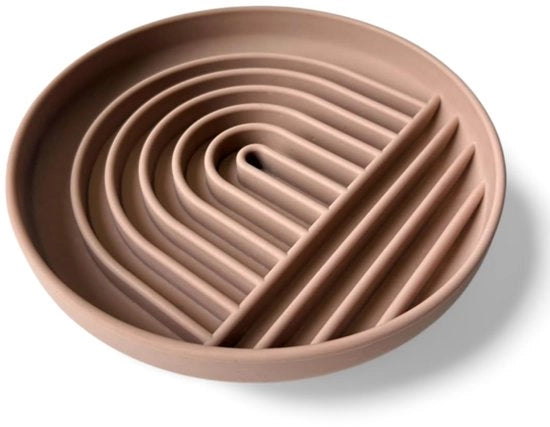 Anti-slokvoerbak per silicone con fondo antiscivolo - prevenzione del consumo veloce e promozione della digestione sana - compatibile con cibo secco e umido