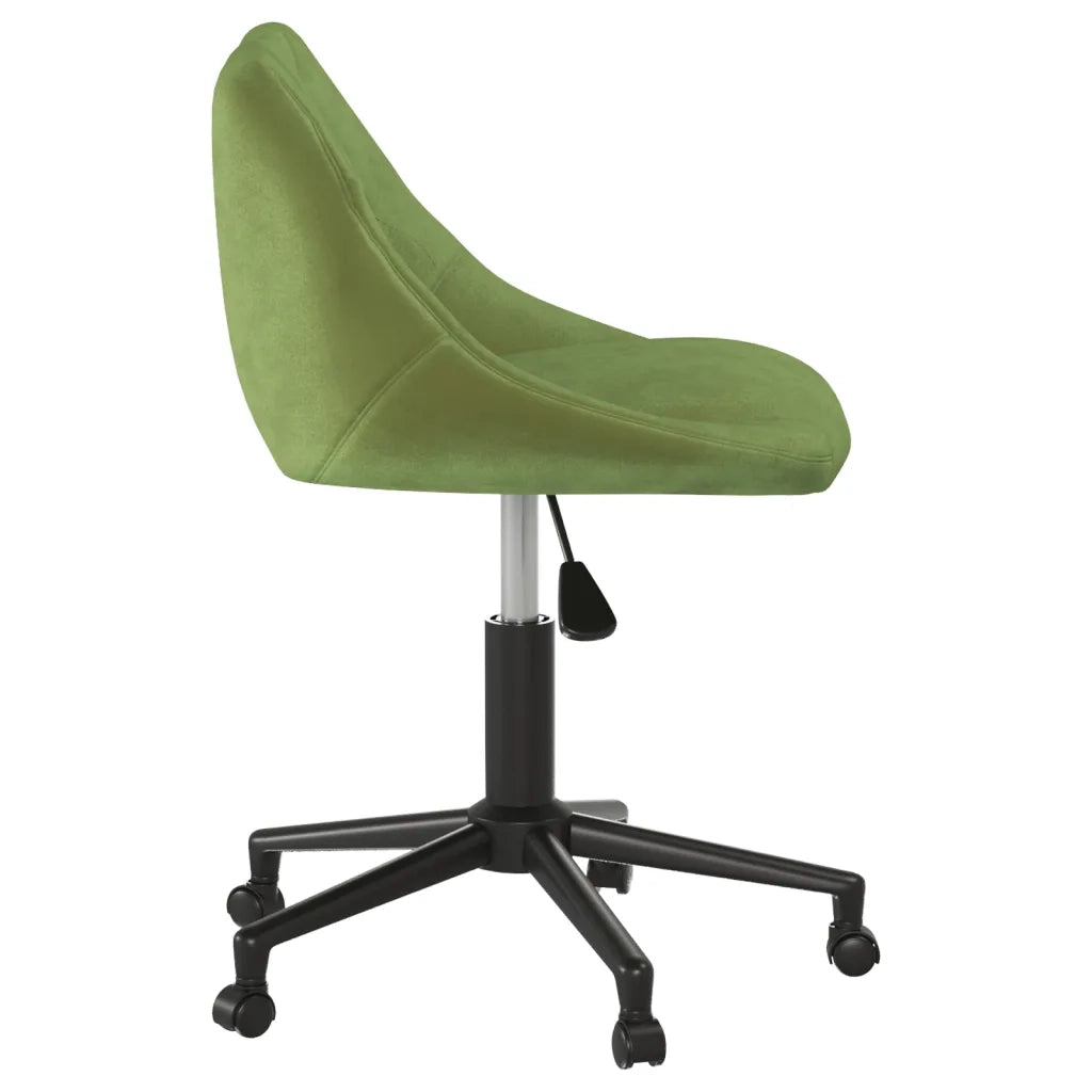 Sedia da Ufficio Girevole Verde Chiaro in Velluto 335486