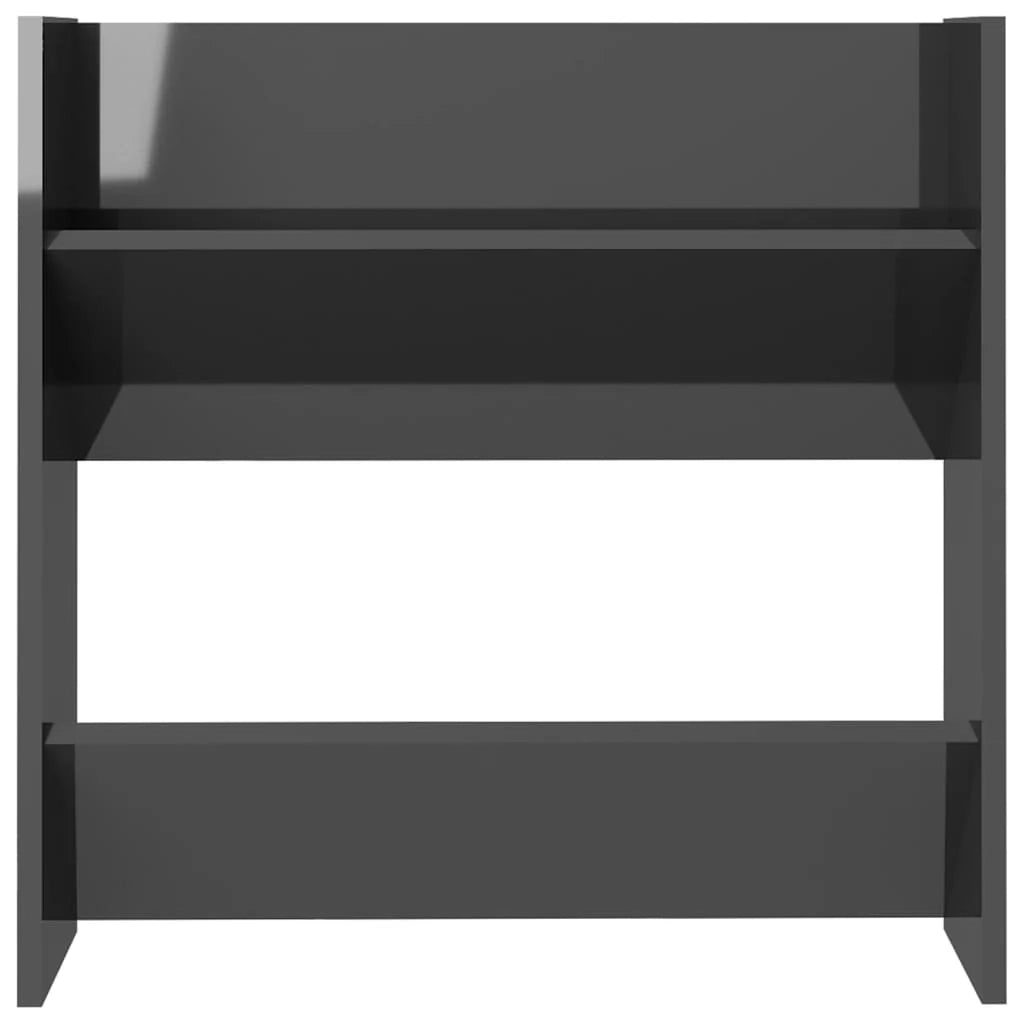 Scarpiere mobiletto portascarpe mobile per ingresso corridoio soggiorno da parete set da 2 lucido 60 x 18 x 60 cm grigio 02_0022143