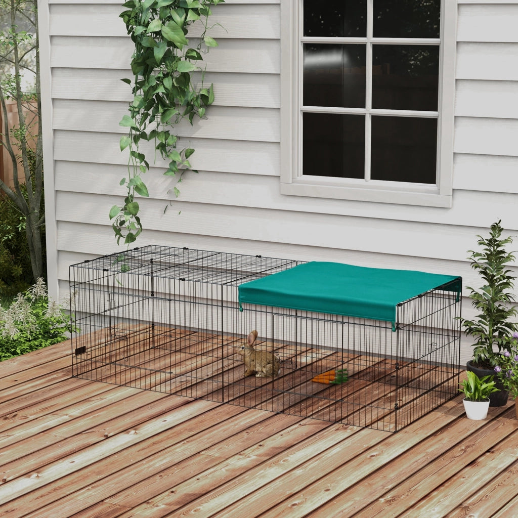 Gabbia per Coniglio ¨C Minimal ¨C Verde Acciaio 220x85x70cm
