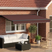 Tenda retrattile manuale Marrone 3,5 x 2 m 3420407