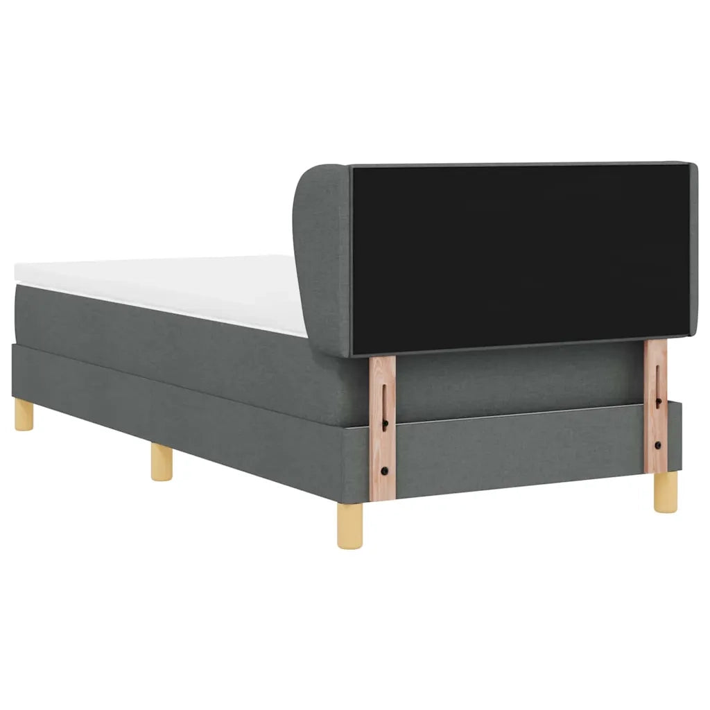 Letto a molle con materasso Grigio scuro 80 x 200 cm Tessuto 3340179