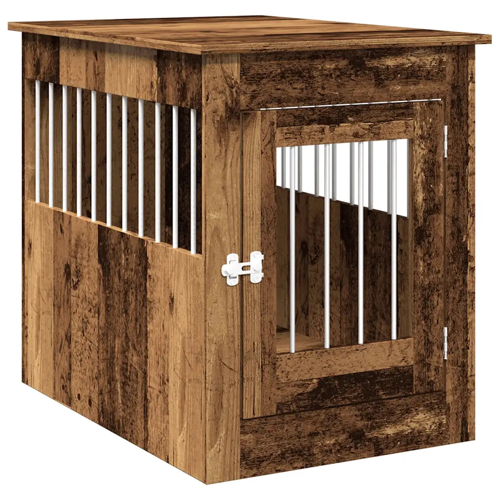 Gabbia Cani da Arredamento Legno Antico Legno Multistrato 857642
