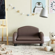 Divano per Bambini-Sofa-Divanetto Marrone 50x40x30 cm in Similpelle