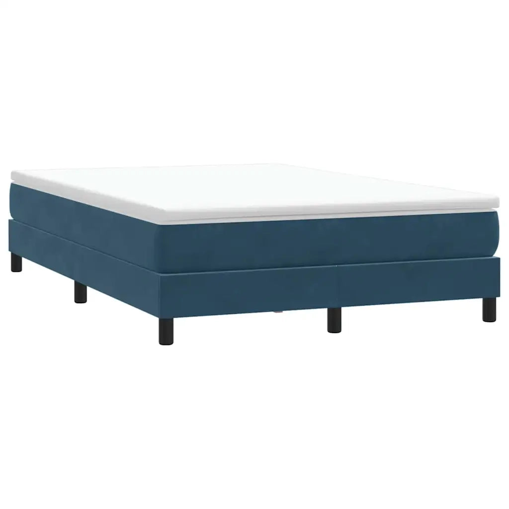 Letto a Molle senza Materasso Blu Scuro 140x220 cm Velluto 3315877