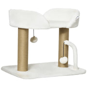 Arbre ¨¤ Chat con Piattaforma e Pompon ¨C Zephmum ¨C Beige 48x38x42 cm