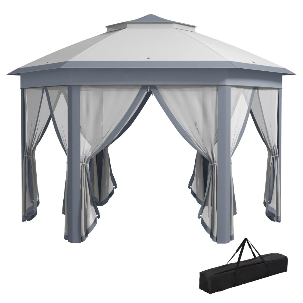 Tenda da Giardino Pieghevole 4x3,4 m ¨C Minimal ¨C Grigio