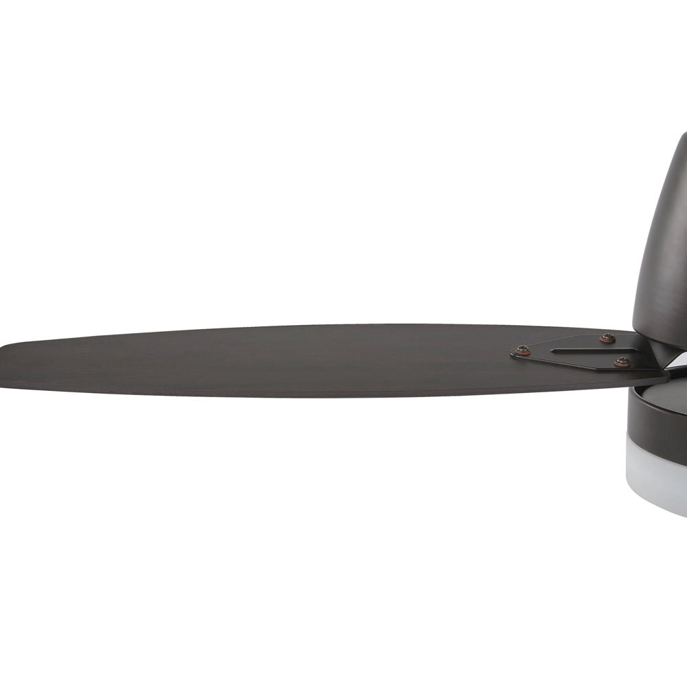 Ventilatore da Soffitto con Telecomando in Metallo 3 Pale in Metallo Nero Chiaro e Scuro Design Moderno