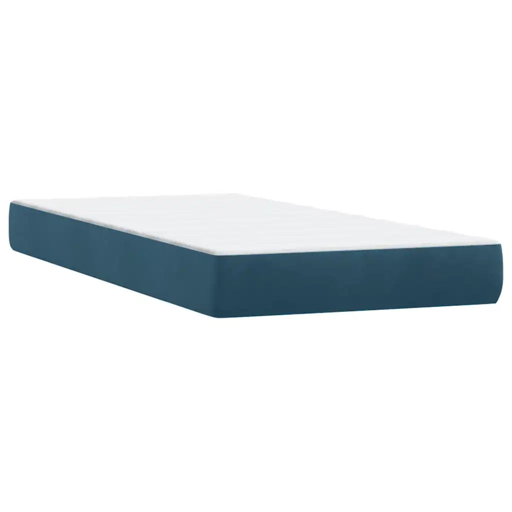 Letto a Molle con Materasso e LED Blu Scuro 80x210 cm Velluto 3317245