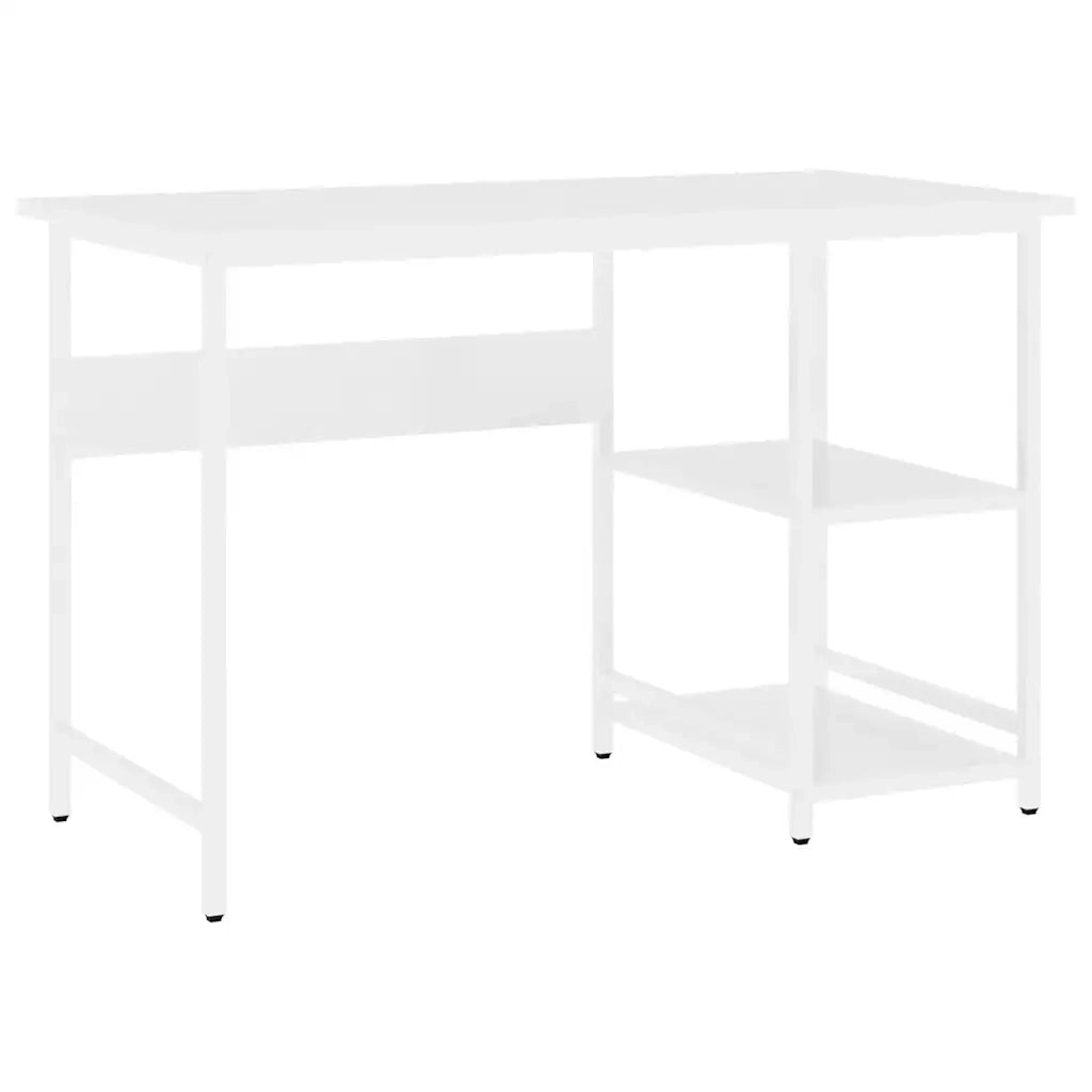 Scrivania | Tavolo da Ufficio per Computer Bianca 105x50x72 cm in MDF e Metallo