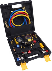 Set di tubi colorati 4 vie per HVAC - Verdeurazione per R410A/R32/R134A/R22 - Misurazioni precise - Utilizzo professionale e domestico - Set di sostituzione per refrigeranti
