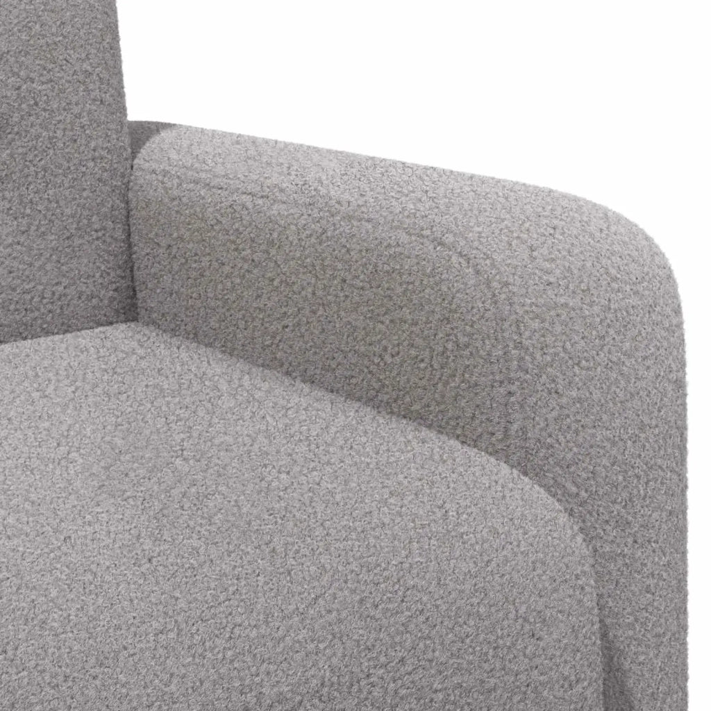 Poltrona Grigio Chiaro Bouclé 42042448
