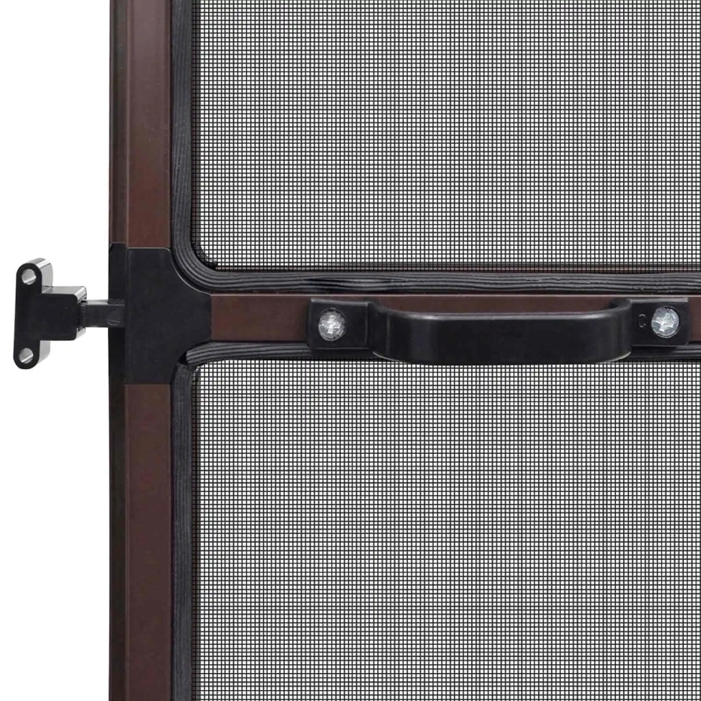 Schermo Insetti a Battente Marrone e Nero 120 x 240 cm 42047050