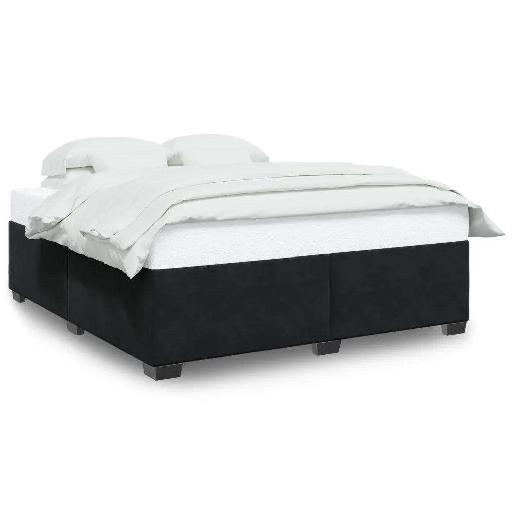 Giroletto senza Materasso Nero 200x200 cm in Velluto 3284657