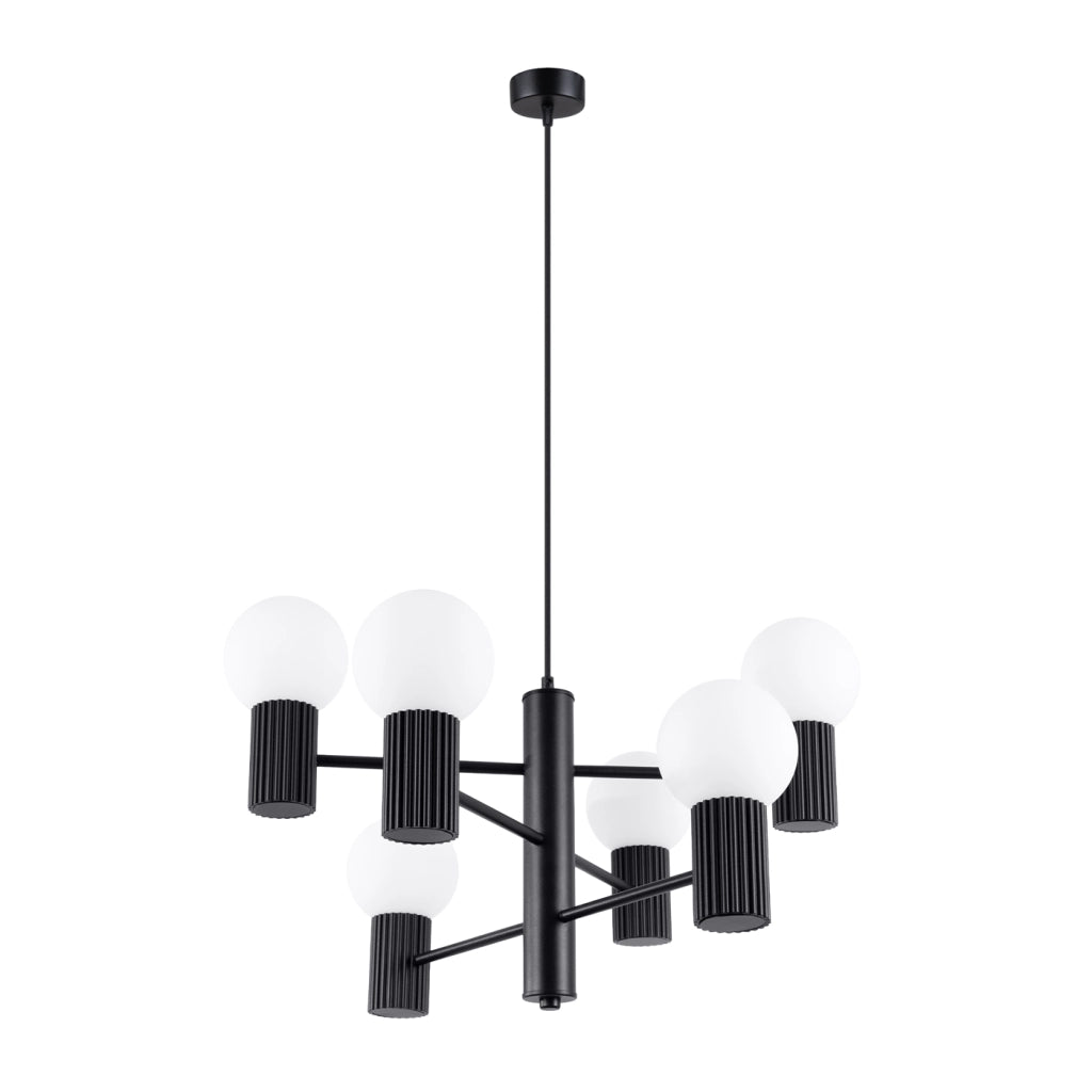 Lampadario HALO 6 nero
