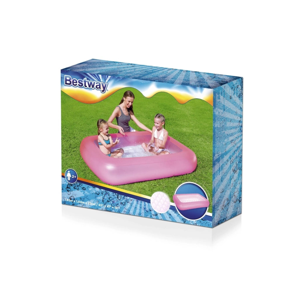 Bestway 51115 Piscina Gonfiabile Rettangolare per Bambini 165x104x25 cm Fondo Gonfiabile 102 L colore Assortito