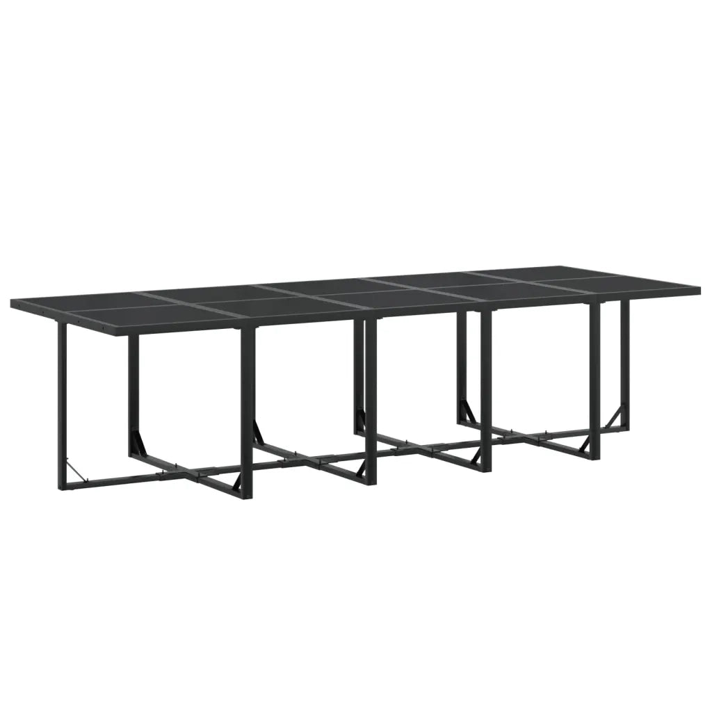 Set da Pranzo da Giardino 15 pz Nero in Textilene 3295126