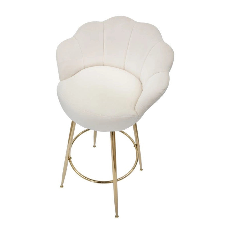 Sgabello Bar Vienna Crema cm 55x53x110