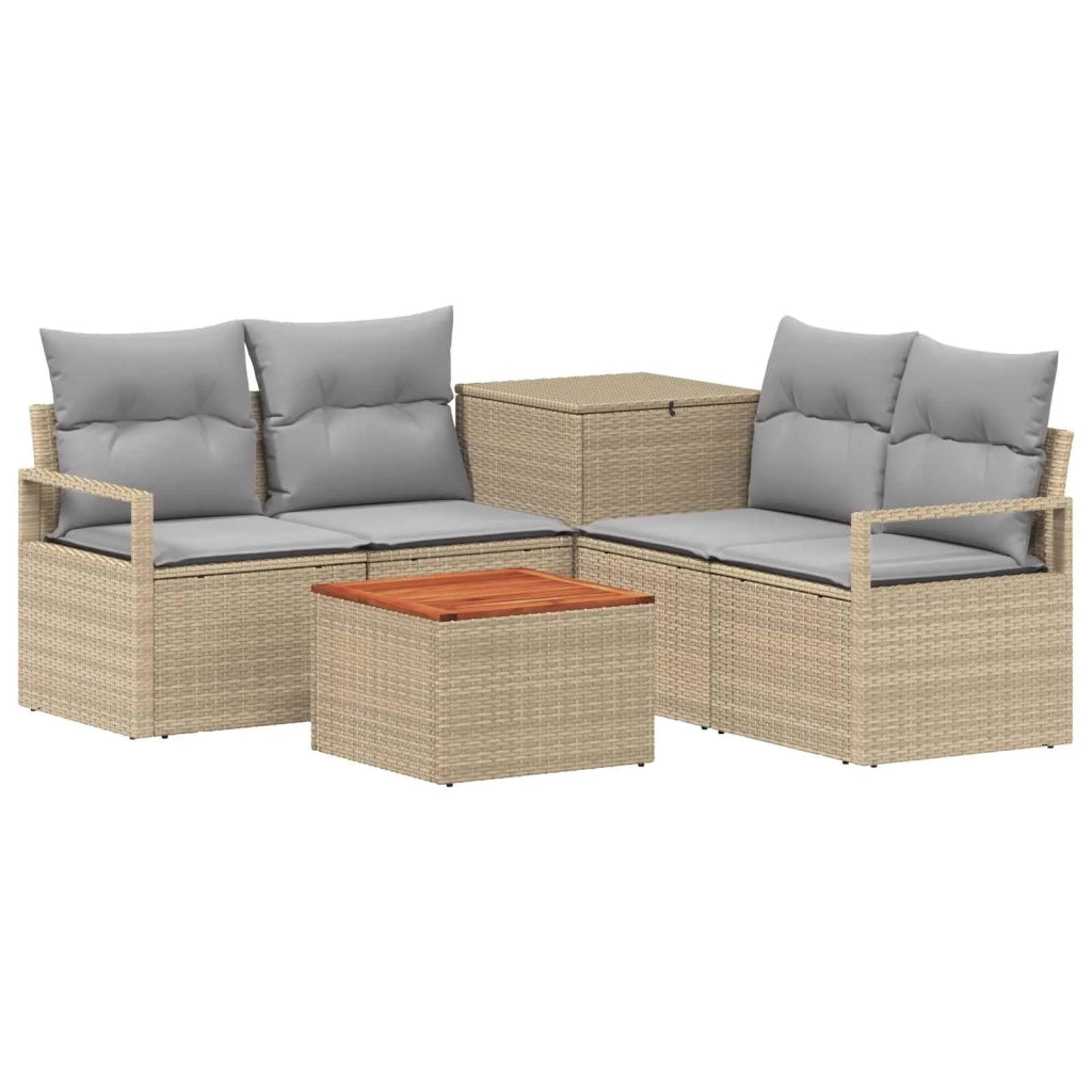 Set di divani 6 pz Beige e Grigio Chiaro 3447255