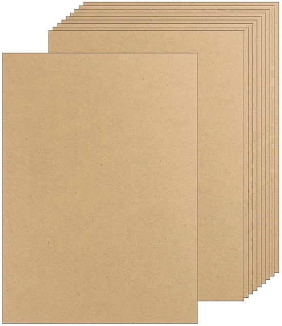 Pannelli di MDF in A3 per fai da te stesso, 2 mm di spessore, 42 x 30 cm, pannelli di fibra con densità media, tavole di legno non finito, pannelli di masonite, pannelli di cartone ondulato bianchi, pannelli di spugna per fai da te