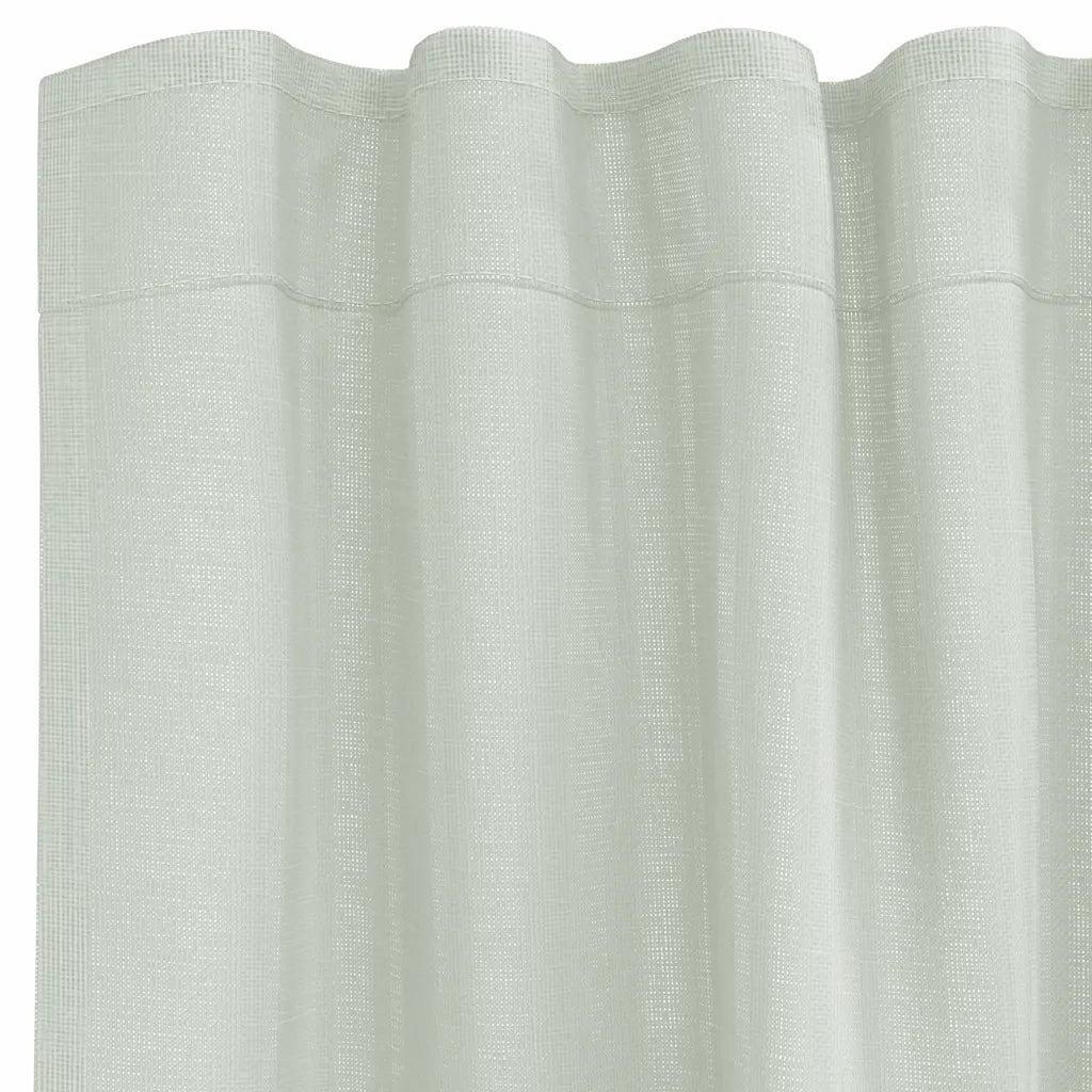 Tende in Voile con Tasche per Aste 2 pz Grigio Chiaro 4102206