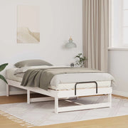 Struttura del letto Bianco 90 x 200 cm Pino massello 873146