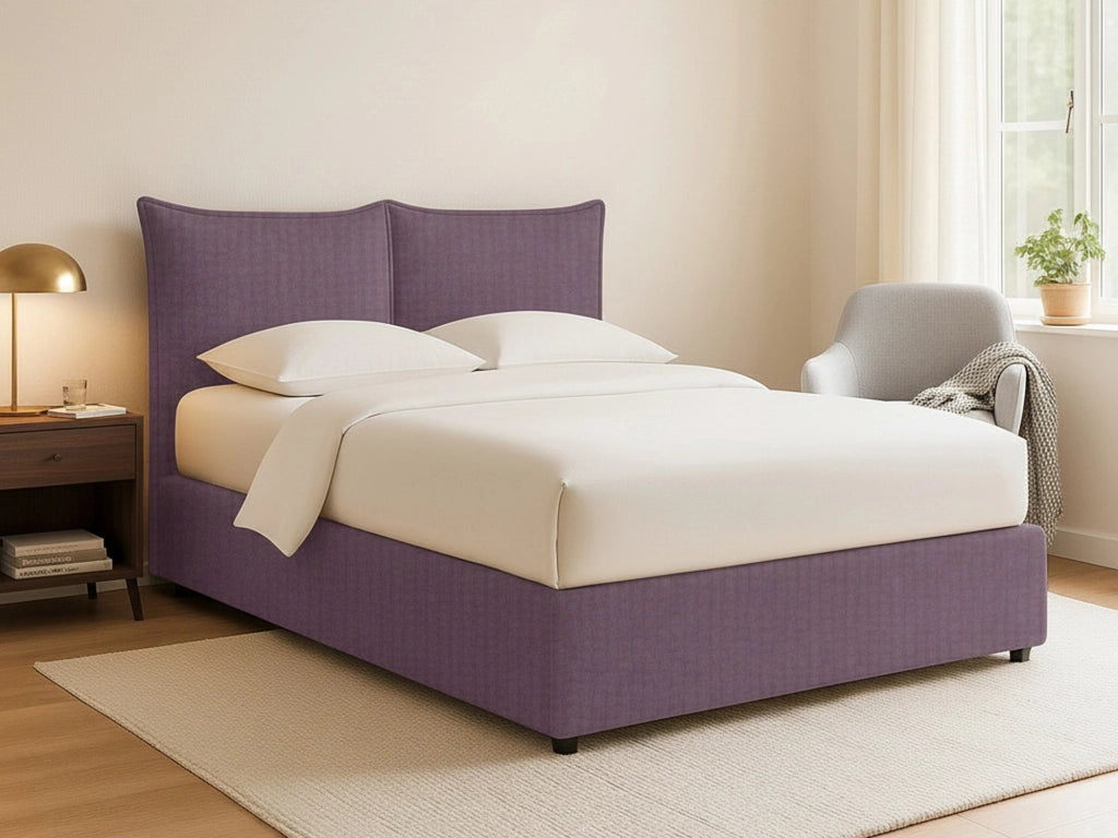 Penzance, Letto Piazza e Mezza Sfoderabile Made in Italy, Viola Lilla