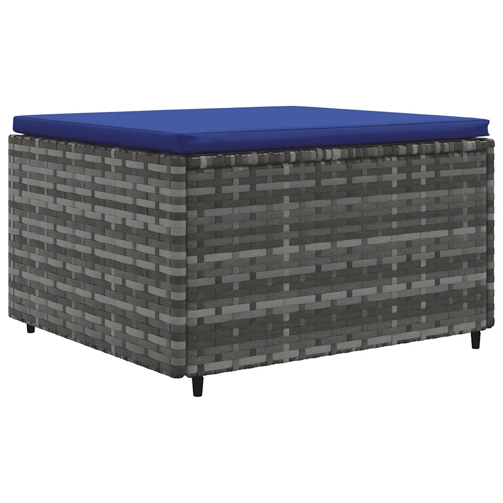Set Divani da Giardino 7 pz con Cuscini in Polyrattan Grigio 3308231