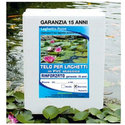 Telo per laghetto rinforzato in pvc verde 3,00 x 4,00 metri