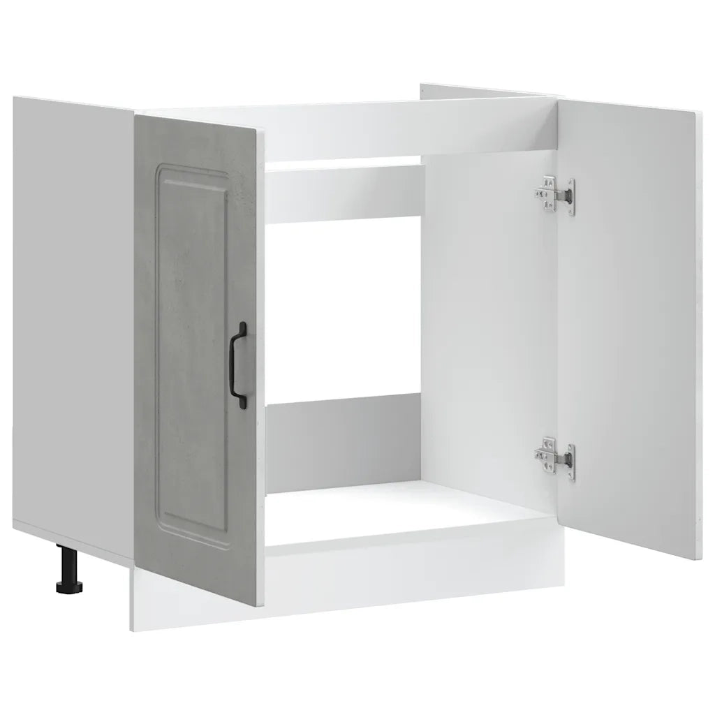 Mobile base lavello Kalmar Grigio Cemento 80x46x81,5 cm