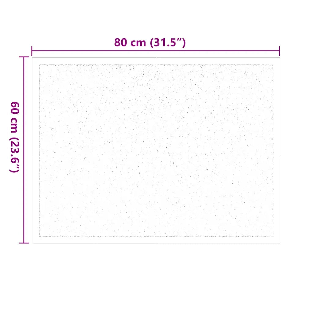 Zerbino | Tappetino Nero 60 x 40 x 1.2 cm Tessuto Teddy