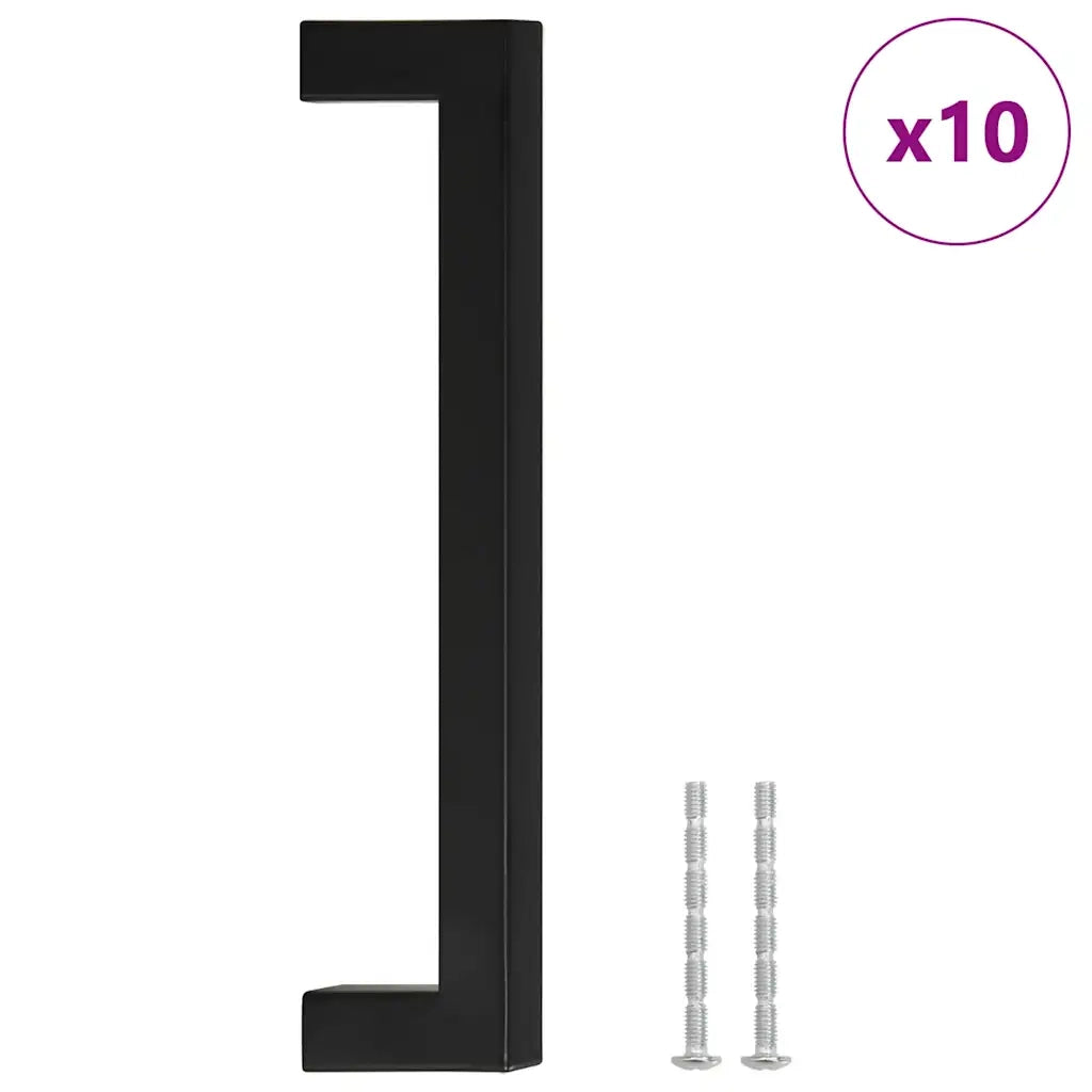 Maniglie per Mobili 10pz Nere 160mm in Acciaio Inoxcod mxl 132921