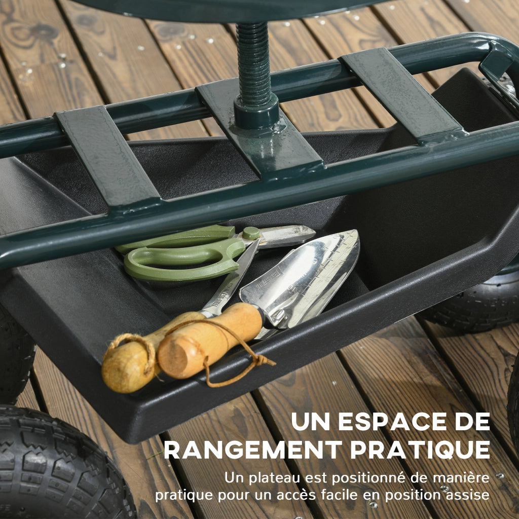 Sedia da giardino girevole e regolabile ¨C Minimal ¨C Verde, 150 kg