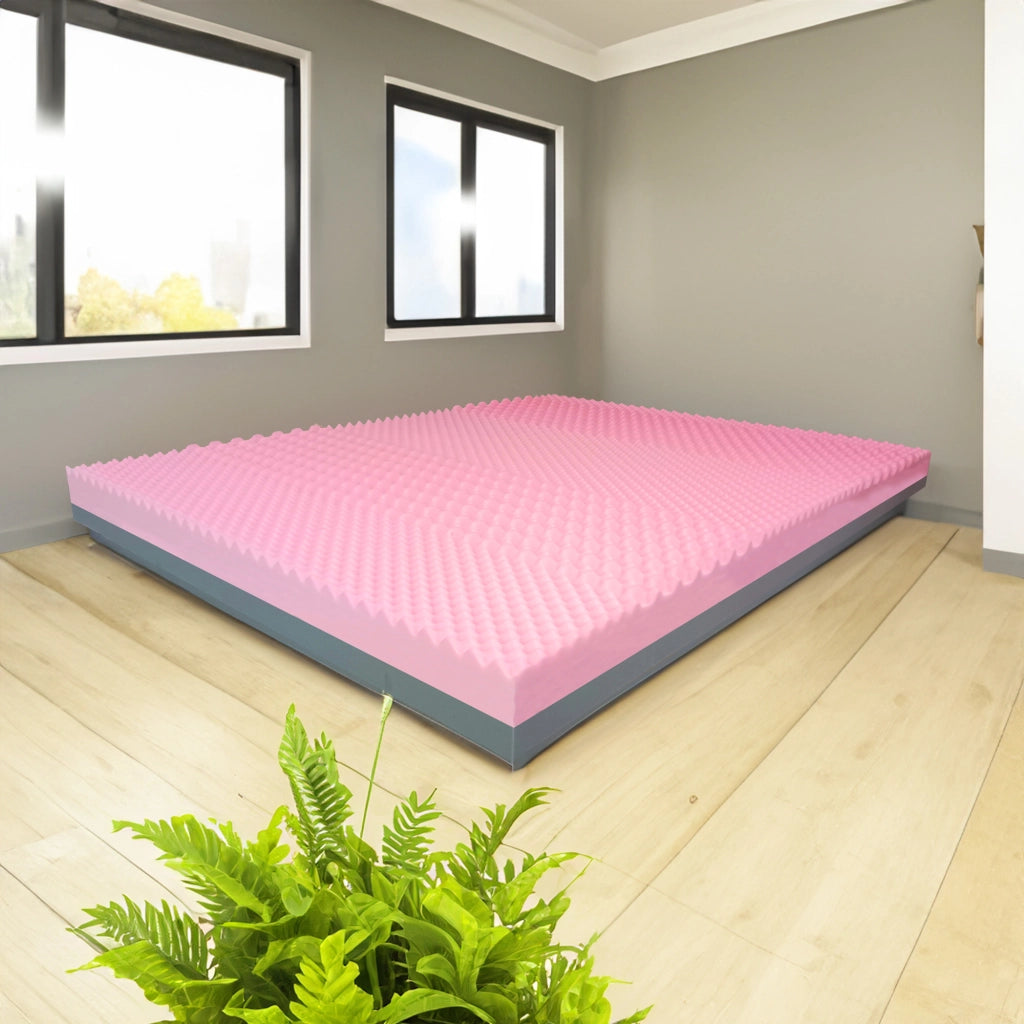 Topper MEMORY + Topper rigido ORTOPEDICO ALTO 6 cm | TOPPER MEMORY e RIGIDO Francese 140X200 Cm | Topper senza tessuto di rivestimento CAPOVOLGIBILE- MOD. LONDON H6