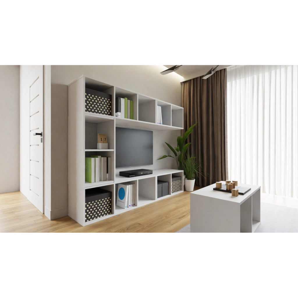 Libreria modulare Modus 1x1 a cubo bianca