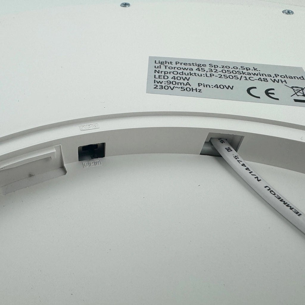 Plafoniera moderna bianca tonda 48cm LED 40W CCT