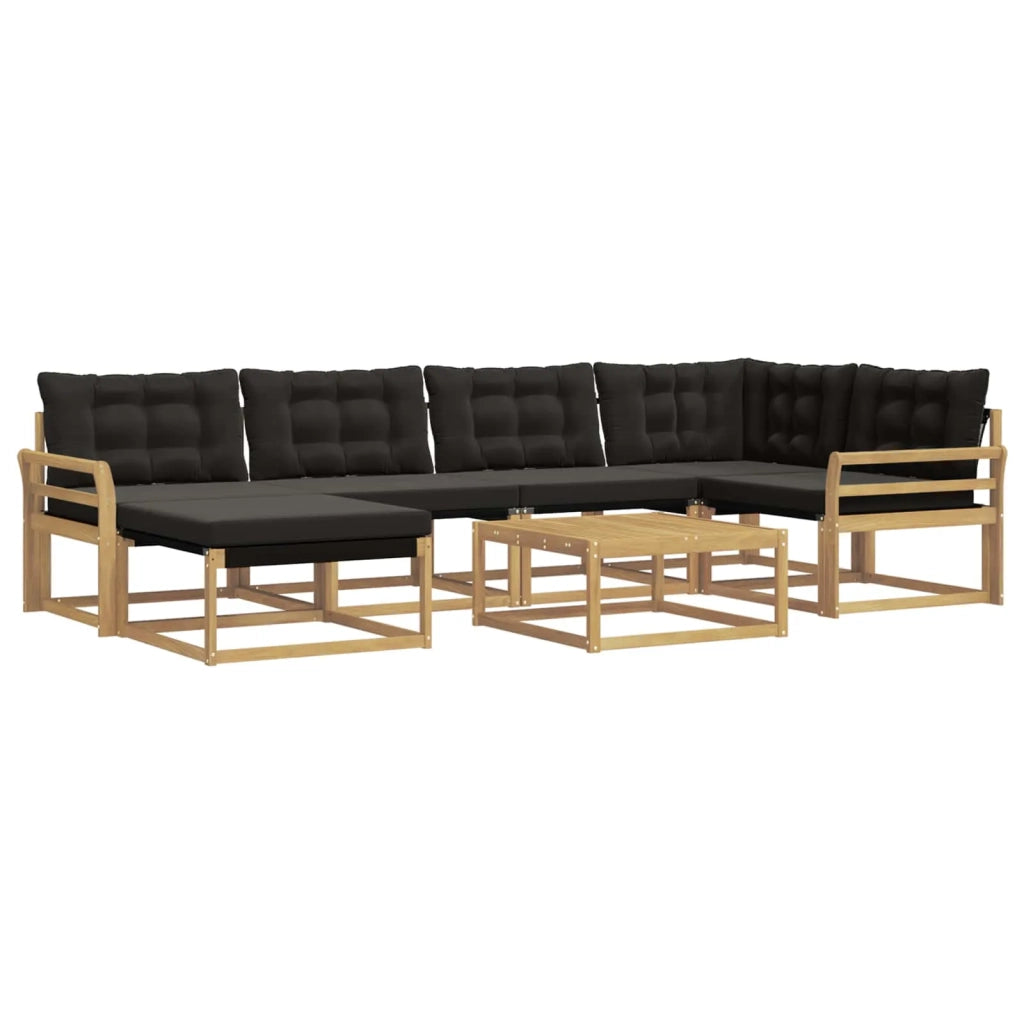 Set di divani da esterno 7 pcs Bianco e Nero 79 x 79 x 37 cm 3388878