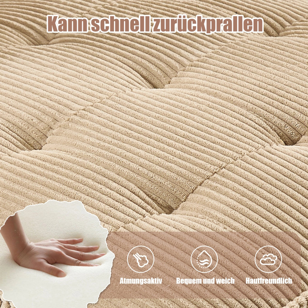 DIVANO MODULARE 6 POSTI 308x154x81,99 cm Corduroy Khaki