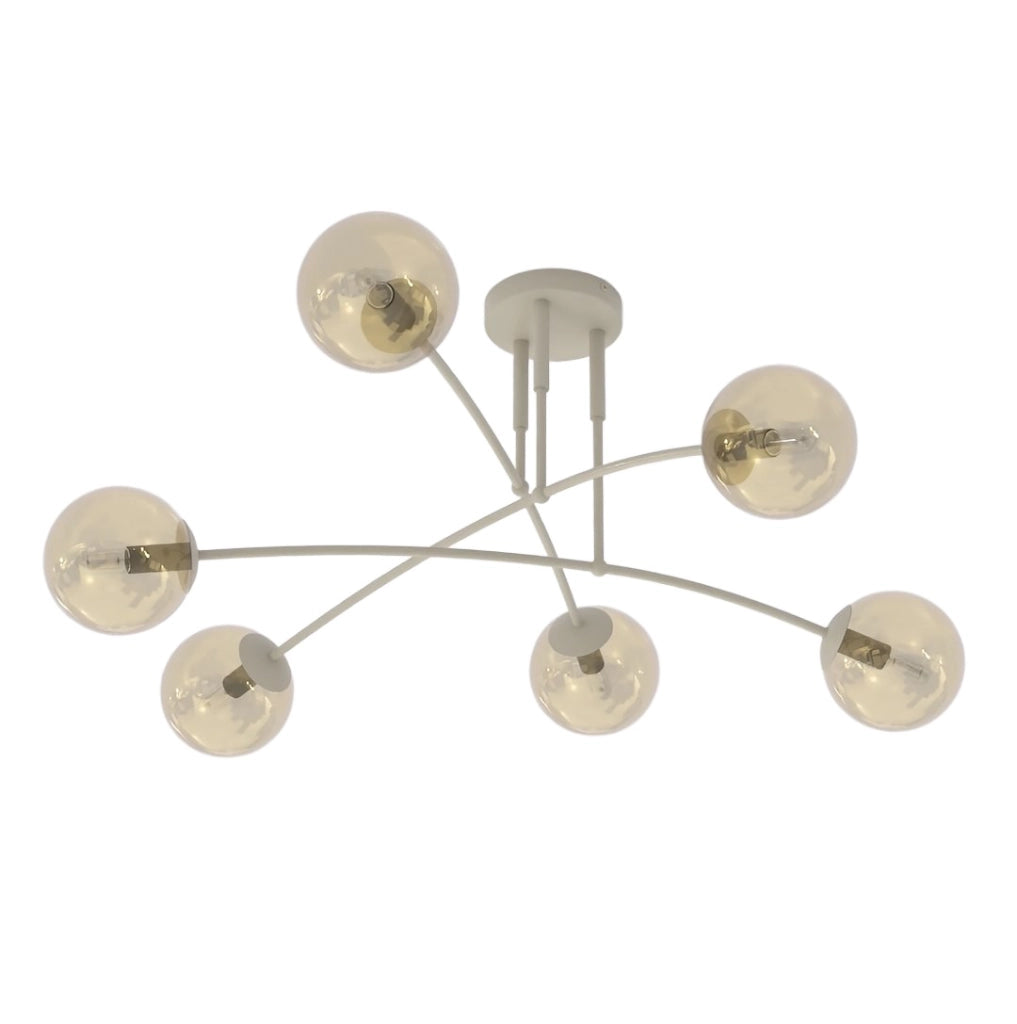 Lampada da soffitto PREGOS 6xE14 sfere beige Emibig