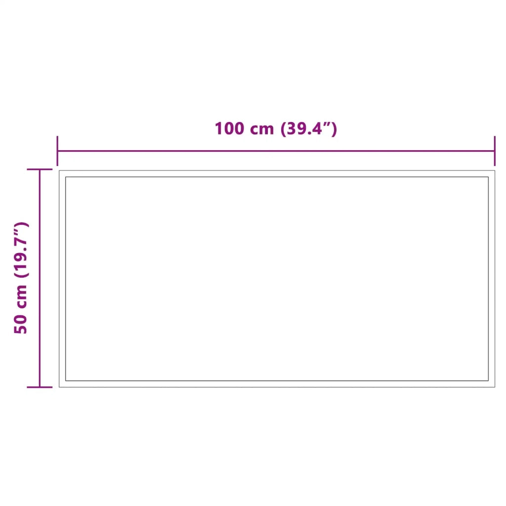 Specchio da bagno LED Trasparente 100 x 50 cm vetro temperato 42045823