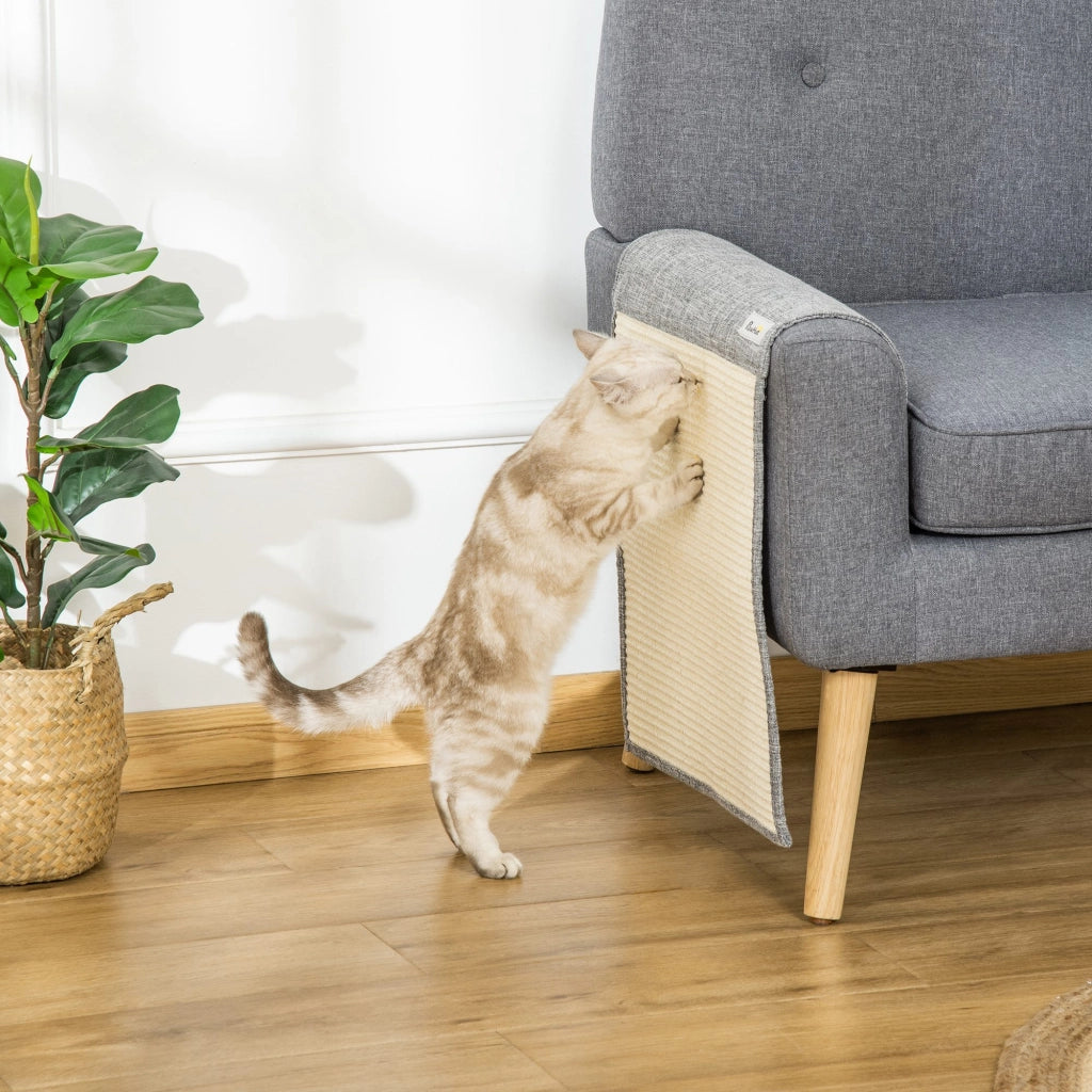 Tappetini per Gatti 2 Pezzi ¨C Minimal ¨C Grigio 130x45 cm